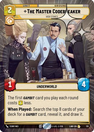The Master Codebreaker - High Stakes (Hyperspace Foil) (493) - ALT - Rare - Foil