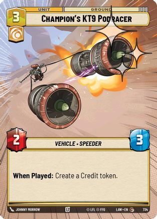 Champion's KT-9 Podracer (Hyperspace Foil) (496) - ALT - Common - Foil