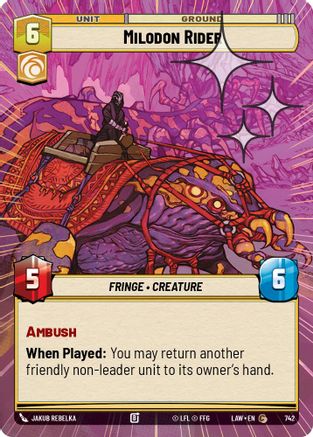 Milodon Rider (Hyperspace Foil) (504) - ALT - Common - Foil