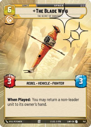 The Blade Wing - The Secret of Shantipole (Hyperspace Foil) (505) - ALT - Uncommon - Foil