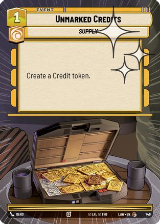 Unmarked Credits (Hyperspace Foil) (508) - ALT - Common - Foil