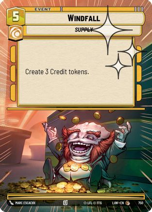 Windfall (Hyperspace Foil) (512) - ALT - Common - Foil