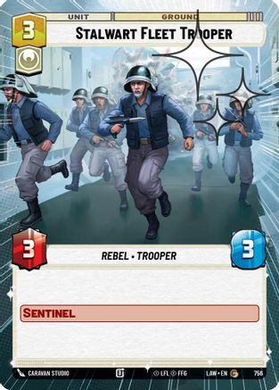 Stalwart Fleet Trooper (Hyperspace Foil) (518) - ALT - Common - Foil