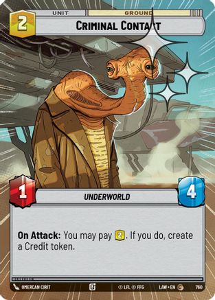 Criminal Contact (Hyperspace Foil) (760) - ALT - Common - Foil