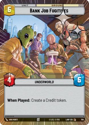 Bank Job Fugitives (Hyperspace Foil) (526) - ALT - Common - Foil