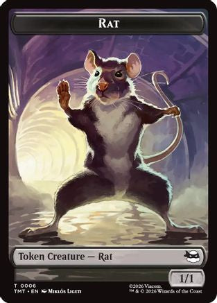 Rat // Food Double-Sided Token (TMT-6 // 8) - token