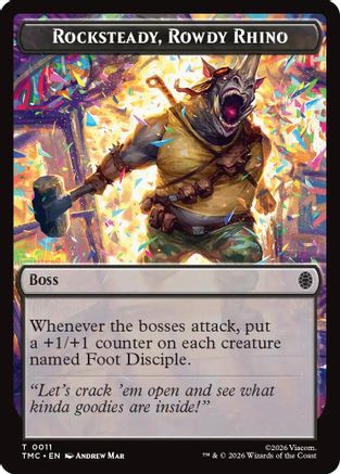 Rocksteady, Rowdy Rhino (TMC-011) - token