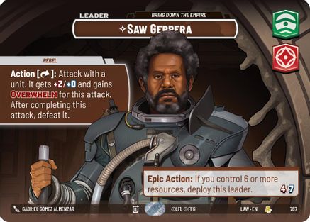 Saw Gerrera - Bring Down the Empire (Showcase) (767) - ALT - Rare - Foil