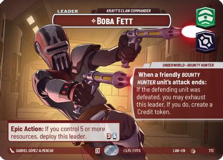 Boba Fett - Krayt's Claw Commander (Showcase) (773) - ALT - Common - Foil