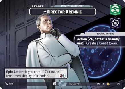 Director Krennic - Amidst My Achievement (Showcase) (774) - ALT - Rare - Foil