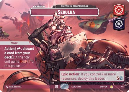 Sebulba - Especially Dangerous Dug (Showcase) (778) - ALT - Rare - Foil