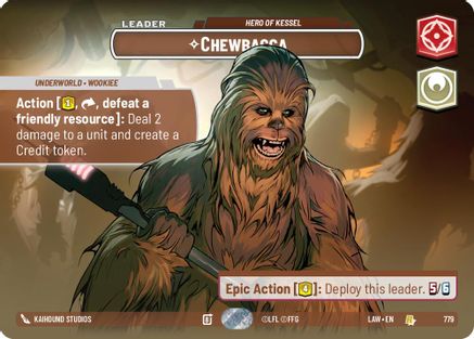 Chewbacca - Hero of Kessel (Showcase) (779) - ALT - Rare - Foil