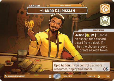 Lando Calrissian - Full Sabacc (Showcase) (784) - ALT - Rare - Foil