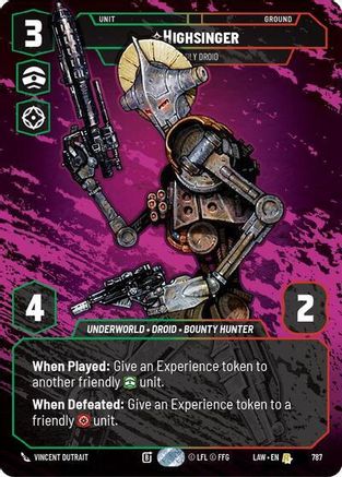 Highsinger - Deadly Droid (Prestige) (787) - ALT - Rare