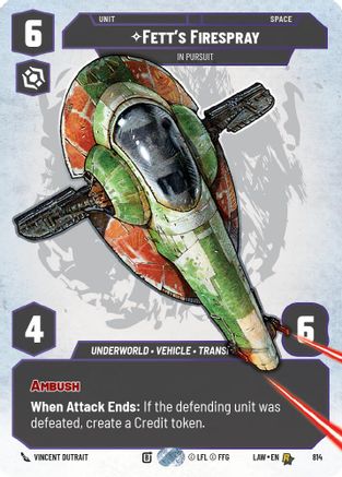 Fett's Firespray - In Pursuit (Prestige) (814) - ALT - Rare
