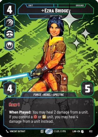 Ezra Bridger - Spectre Six (Prestige Foil) (832) - ALT - Uncommon - Foil