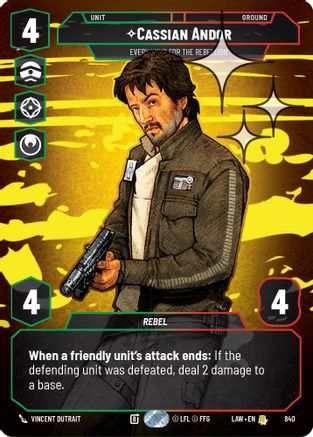 Cassian Andor - Everything for the Rebellion (Prestige Foil) (840) - ALT - Rare - Foil