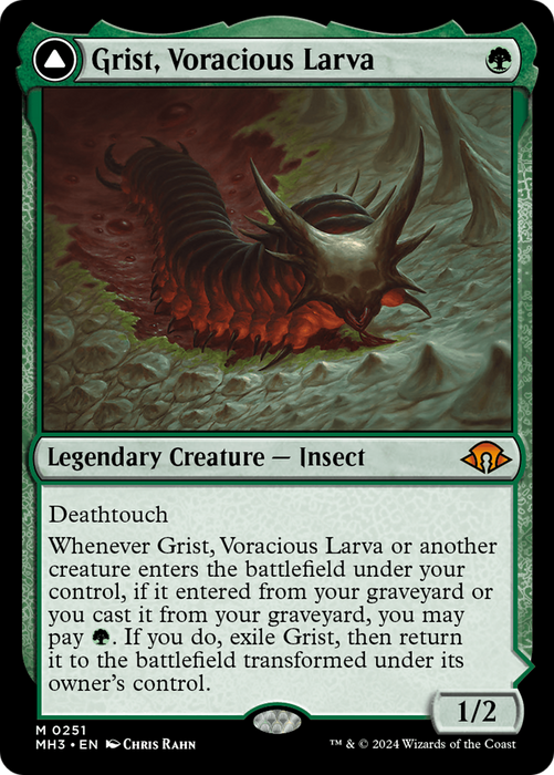 Grist, Voracious Larva // Grist, the Plague Swarm (MH3-251) - mythic - Foil