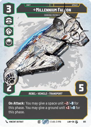 Millennium Falcon - Dodging Patrols (Prestige Foil) (851) - ALT - Uncommon - Foil