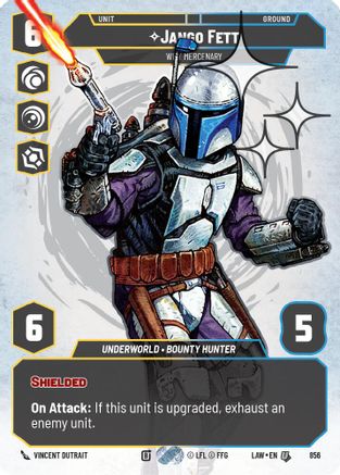 Jango Fett - Wily Mercenary (Prestige Foil) (856) - ALT - Uncommon - Foil