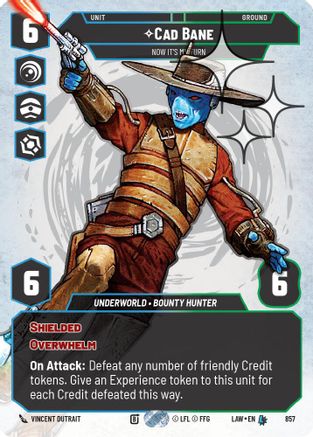 Cade Bane - Now It's My Turn (Prestige Foil) (857) - ALT - Legendary - Foil