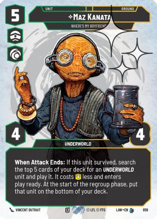 Maz Kanata - Where's My Boyfriend? (Prestige Foil) (859) - ALT - Legendary - Foil