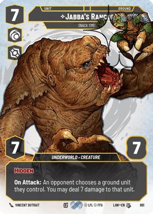 Jabba's Rancor - Snack Time! (Prestige Foil) (861) - ALT - Uncommon - Foil