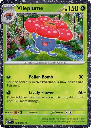 Vileplume (Cosmos Holo) (003/094) - MCP  - Rare - Holofoil