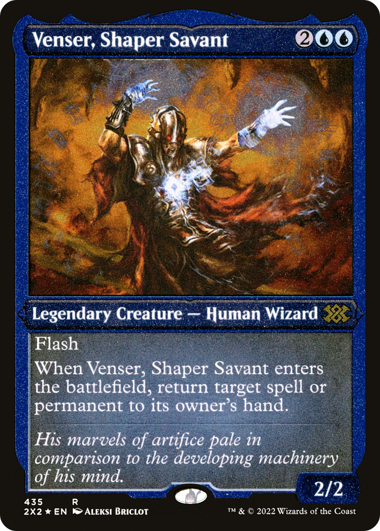 Venser, Shaper Savant (2X2-435) - rare - Etched Foil