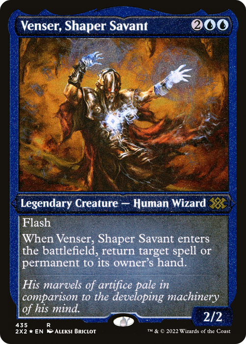 Venser, Shaper Savant (2X2-435) - rare - Etched Foil