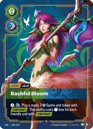 Lillia - Bashful Bloom (189/219) - UNL - Rare - Foil