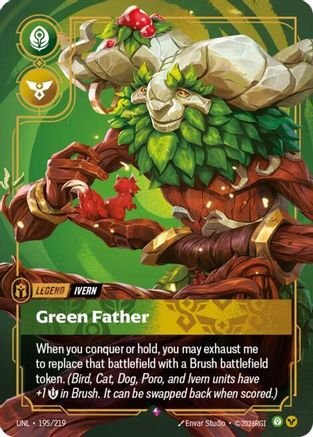 Ivern - Green Father (195/219) - UNL - Rare - Foil