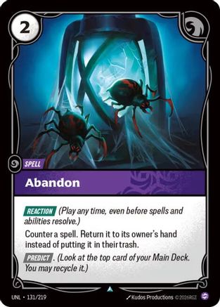 Abandon (131/219) - UNL - Uncommon - Foil