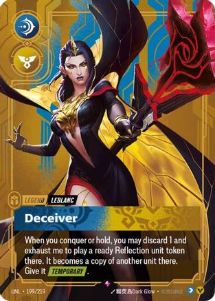 LeBlanc - Deceiver (199/219) - UNL - Rare - Foil