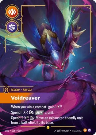 Kha'Zix - Voidreaver (Signature) (236*/219) - UNL - Showcase - Foil