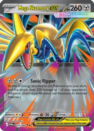 Mega Skarmory ex (055/088) - MPO - Double Rare - Holofoil
