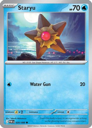Staryu (020) - MPO - Common - Reverse Holofoil
