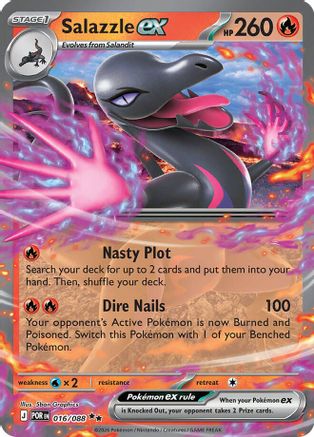 Salazzle ex (016/088) - MPO - Double Rare - Holofoil