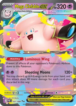 Mega Clefable ex (031/088) - MPO - Double Rare - Holofoil