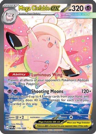 Mega Clefable ex (119/088) - MPO - Special Illustration Rare - Holofoil