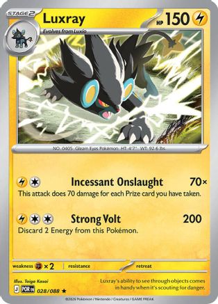 Luxray (028) - MPO - Rare - Reverse Holofoil