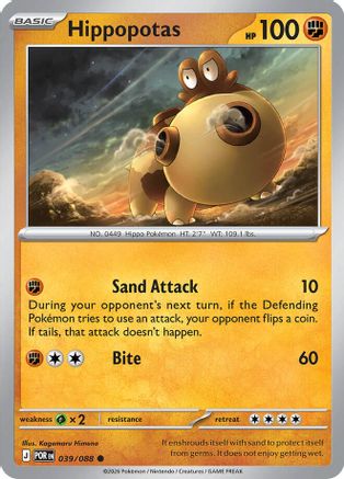 Hippopotas (039) - MPO - Common - Reverse Holofoil