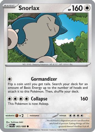 Snorlax (063) - MPO - Common - Reverse Holofoil