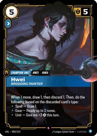 Hwei - Brooding Painter (080/219) - UNL - Rare - Foil