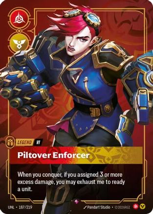 Vi - Piltover Enforcer (187/219) - UNL - Rare - Foil