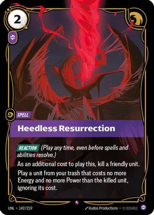 Heedless Resurrection (142/219) - UNL - Rare - Foil