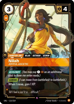 Nilah - Joyful Ascetic (115/219) - UNL - Rare - Foil