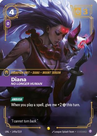Diana - No Longer Human (Alternate Art) (149a/219) - UNL - Showcase - Foil