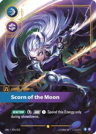 Diana - Scorn of the Moon (Overnumbered) (234/219) - UNL - Showcase - Foil