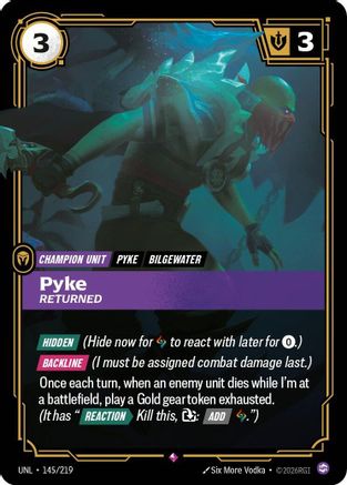 Pyke - Returned (145/219) - UNL - Rare - Foil